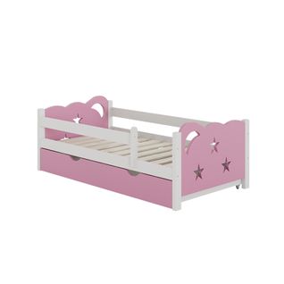 Lit Pour Enfant Jessica 40321 Rose 70x140 Cm Avec Tiroir, Sans Matelas