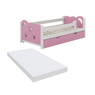 Lit Denfant Jessica 40339 Rose 70x140 Cm Avec Tiroir, Avec Matelas