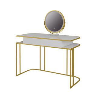 Coiffeuse Tiara 40757 Blanc/or 110cm