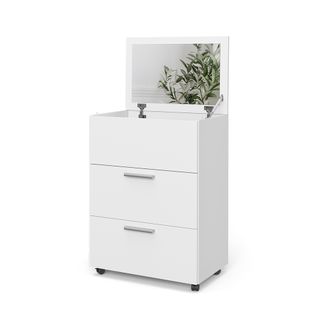 Coiffeuse Hanna 41510 Blanc 65.8cm Avec 2 Tiroirs