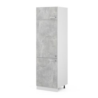 Armoire Haute Universelle R-line 41706 Béton 60cm Avec Portes