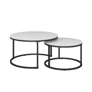 Set De Tables Basses Montreal 41522 Blanc 77x40cm 2 Pièces