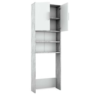 Armoire De Toilette  43385 Béton/blanc 64x190cm Avec 2 Portes