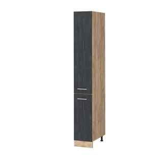 Meuble Haute De Cuisine R-line 47567 Béton Noir 30cm