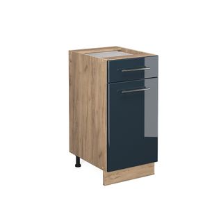 Meuble Cuisine Fame-line 48840 Bleu Foncé Brillant 40cm Sans Pt