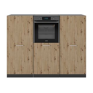 Bloc Cuisine R-line 48971 Chêne Artisan/anthracite 180cm Sans Pt