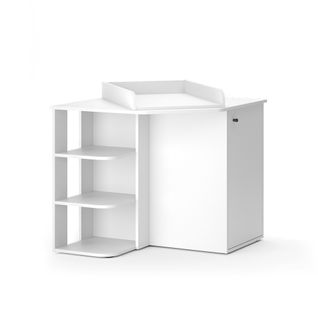 Commode à Langer Kristian 43712 Blanc 85x77.3cm Avec Porte Et Compartiments Ouverts