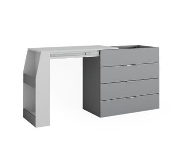 Table De Bricolage Iva 47676 Gris 95.5x80cm Dépliable, 4 Tiroirs