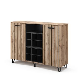 Commode Amber 47685 Marron 38x100cm Avec 2 Portes