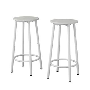 Tabouret De Bar Edmonton 49413 Blanc 31.5x64cm 2 Pièces