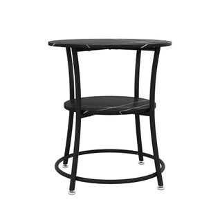 Table Basse Quebec 50004 Marbre 50x50cm Avec Tablette