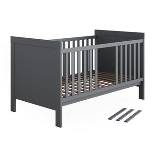 Lit Bébé Ajaton 50049 Gris 144.4x83cm
