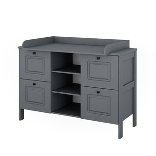 Table à Langer Ajaton 50055 Gris 133x98.4cm Avec 4 Tiroirs