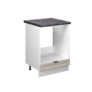 Meuble Pour Four Fame-line 50430 Grisbeige 60cm , Pt Anthracite