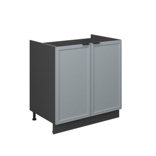 Meuble Bas Sous-évier Fame-line 50658 Bleu Clair-gris 80cm Sans Pt