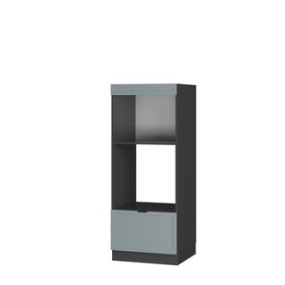 Armoire Micro-ondes Fame-line 50876 Bleu Clair-gris 60cm Ouvert