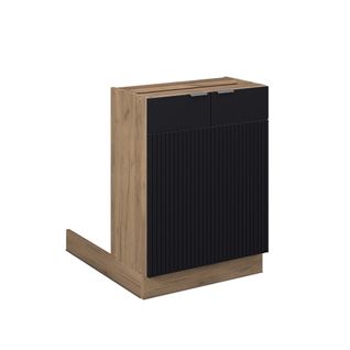 Îlot De Cuisine Fame-line 50903 Noir Rayé 60cm Sans Pt