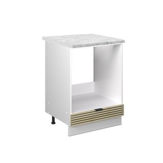 Meuble Pour Four Fame-line 51468 Panneau En Chêne 60cm , Pt Marbre