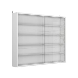Vitrine Murale Clario 57894 Blanc Avec 4 Étagères