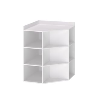 Bibliothèque D'angle Elina, Blanc, 60x80cm