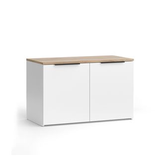 Sideboard Wido 51708 Blanc/sonoma 80x50cm Avec 2 Portes