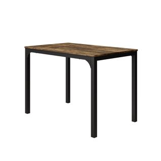 Table De Salle à Manger Fyrk, Noir/chêne Rustique, 110x70cm