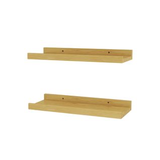 Étagère Murale Linus, Naturel Bois, 40x4cm Set De 2 Pièces 40