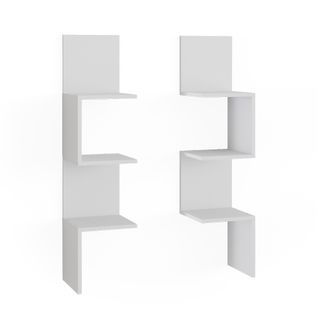 Étagère Dangle Paolo 52103 Blanc 28x116.4cm Lot De 2
