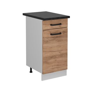 Meuble Cuisine R-line 52247 Chêne De Force Doré 40cm Pt Anthracite