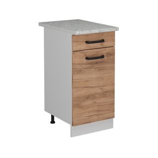 Meuble Cuisine R-line 52249 Chêne De Force Doré 40cm Pt Marbre