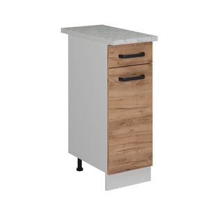 Meuble Cuisine R-line 52263 Chêne De Force Doré 30cm Pt Marbre