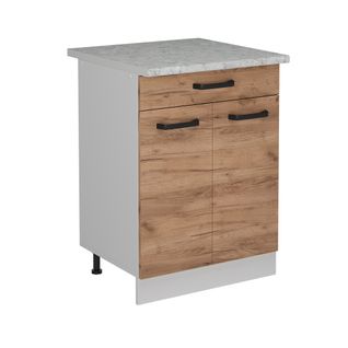 Meuble Cuisine R-line 52288 Chêne De Force Doré 60cm Pt Marbre