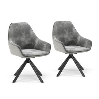 Fauteuil De Salon Eleganza 53231 Gris Clair Lot De 2