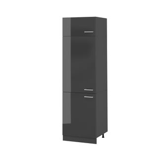 Armoire Pour Frigo R-line 53669 Anthracite Haute Brillance 60cm