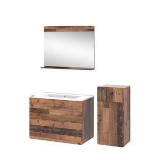 Ensemble De Meubles De Salle De Bains Izan 54556 Oldstyle 4 Pièces Avec Armoire De Milieu