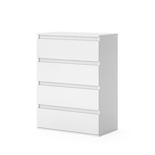 Commode Claus 54743 Blanc 74x99.6cm Avec 4 Tiroirs