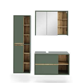 Ensemble De Meubles De Salle De Bains Viola 55209 Vert/artisan 3 Pièces