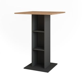Table De Bar Repose 55349 Chêne Doré/anthracite 75x75cm