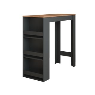 Table De Bar Repose 55357 Anthracite/chêne Doré 45x110cm