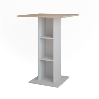 Table De Bar Repose 55372 Blanc/sonoma 75x75cm