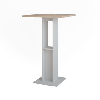 Table De Bar Repose 55579 Blanc/sonoma 65x65cm