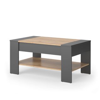 Table Basse August 55595 Chêne Doré/anthracite 99.6x58.8cm Avec Tiroir