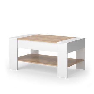 Table Basse August 55596 Chêne Blanc/force De Lor 99.6x58.8cm Avec Tiroir