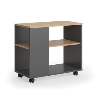 Table Basse Marian 55606 Chêne Doré/anthracite 70x36.6cm Avec Roulettes