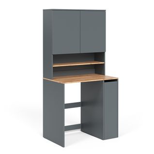 Armoire Machine à Laver Viktor 56188 Anthracite/chêne Doré 93.6x88.2cm 2 Pièces Avec Étagère