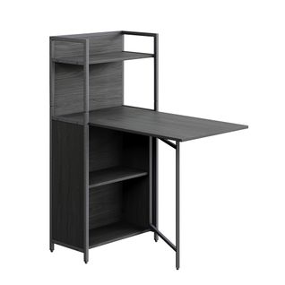 Bureau Savio 56376 Noir 57x30cm Avec Plateau De Table Pliant