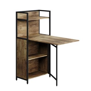 Bureau Savio 56378 Chêne Rustique 57x30cm Avec Plateau De Table Pliant