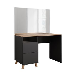 Coiffeuse Karen 56535 Anthracite/artisan 110cm Avec Miroir