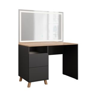 Coiffeuse Karen 56539 Anthracite/artisan 110cm Avec Miroir LED