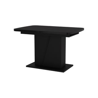 Table à Manger Extensible Fenaro, Noir, 120/160x80cm